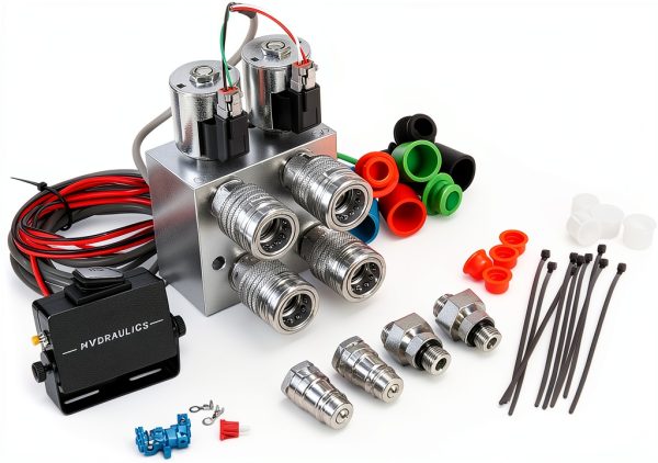 Yoursme Hydraulic Multiplier 3 Port Tractor Valve Silver Model-0