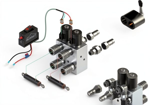 Summit Hydraulics HM2-08 SBC 6‑Port Hydraulic Manifold 0.5" Barb-1